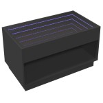 vidaXL Măsuță de cafea cu LED infinity, negru, 90x50x50 cm vidaXL Măsuță de cafea cu LED infinity, negru, 90x50x50 cm