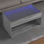 vidaXL Măsuță de cafea cu LED infinity, gri sonoma, 90x50x50 cm vidaXL Măsuță de cafea cu LED infinity, gri sonoma, 90x50x50 cm