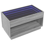 vidaXL Măsuță de cafea cu LED infinity, gri sonoma, 90x50x50 cm vidaXL Măsuță de cafea cu LED infinity, gri sonoma, 90x50x50 cm