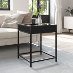 vidaXL Măsuță de cafea cu LED infinity, negru, 40x40x51 cm vidaXL Măsuță de cafea cu LED infinity, negru, 40x40x51 cm