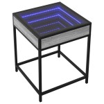 vidaXL Măsuță de cafea cu LED infinity, gri sonoma, 40x40x51 cm vidaXL Măsuță de cafea cu LED infinity, gri sonoma, 40x40x51 cm