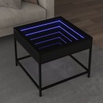 vidaXL Măsuță de cafea cu LED infinity, negru, 50x50x41 cm vidaXL Măsuță de cafea cu LED infinity, negru, 50x50x41 cm
