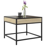 vidaXL Măsuță de cafea cu LED infinity, stejar sonoma, 50x50x41 cm vidaXL Măsuță de cafea cu LED infinity, stejar sonoma, 50x50x41 cm
