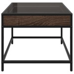 vidaXL Măsuță de cafea cu LED infinity, stejar maro, 50x50x41 cm vidaXL Măsuță de cafea cu LED infinity, stejar maro, 50x50x41 cm