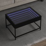 vidaXL Măsuță de cafea cu LED infinity, negru, 70x50x41 cm vidaXL Măsuță de cafea cu LED infinity, negru, 70x50x41 cm