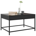 vidaXL Măsuță de cafea cu LED infinity, negru, 70x50x41 cm vidaXL Măsuță de cafea cu LED infinity, negru, 70x50x41 cm