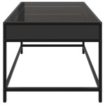 vidaXL Măsuță de cafea cu LED infinity, negru, 70x50x41 cm vidaXL Măsuță de cafea cu LED infinity, negru, 70x50x41 cm