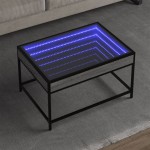 vidaXL Măsuță de cafea cu LED infinity, gri sonoma, 70x50x41 cm vidaXL Măsuță de cafea cu LED infinity, gri sonoma, 70x50x41 cm