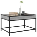 vidaXL Măsuță de cafea cu LED infinity, gri sonoma, 70x50x41 cm vidaXL Măsuță de cafea cu LED infinity, gri sonoma, 70x50x41 cm