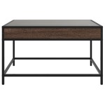 vidaXL Măsuță de cafea cu LED infinity, stejar maro, 70x50x41 cm vidaXL Măsuță de cafea cu LED infinity, stejar maro, 70x50x41 cm