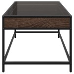vidaXL Măsuță de cafea cu LED infinity, stejar maro, 70x50x41 cm vidaXL Măsuță de cafea cu LED infinity, stejar maro, 70x50x41 cm