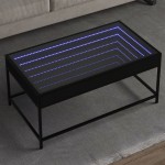 vidaXL Măsuță de cafea cu LED infinity, negru, 90x50x41 cm vidaXL Măsuță de cafea cu LED infinity, negru, 90x50x41 cm