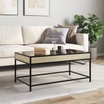 vidaXL Măsuță de cafea cu LED infinity, stejar sonoma, 90x50x41 cm vidaXL Măsuță de cafea cu LED infinity, stejar sonoma, 90x50x41 cm