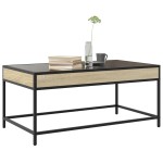 vidaXL Măsuță de cafea cu LED infinity, stejar sonoma, 90x50x41 cm vidaXL Măsuță de cafea cu LED infinity, stejar sonoma, 90x50x41 cm