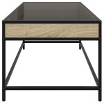 vidaXL Măsuță de cafea cu LED infinity, stejar sonoma, 90x50x41 cm vidaXL Măsuță de cafea cu LED infinity, stejar sonoma, 90x50x41 cm