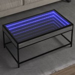 vidaXL Măsuță de cafea cu LED infinity, gri sonoma, 90x50x41 cm vidaXL Măsuță de cafea cu LED infinity, gri sonoma, 90x50x41 cm