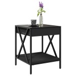 vidaXL Măsuță de cafea cu LED infinity, negru, 40x40x49 cm vidaXL Măsuță de cafea cu LED infinity, negru, 40x40x49 cm