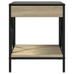 vidaXL Măsuță de cafea cu LED infinity, stejar sonoma, 40x40x49 cm vidaXL Măsuță de cafea cu LED infinity, stejar sonoma, 40x40x49 cm
