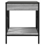 vidaXL Măsuță de cafea cu LED infinity, gri sonoma, 40x40x49 cm vidaXL Măsuță de cafea cu LED infinity, gri sonoma, 40x40x49 cm