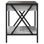 vidaXL Măsuță de cafea cu LED infinity, gri sonoma, 40x40x49 cm vidaXL Măsuță de cafea cu LED infinity, gri sonoma, 40x40x49 cm
