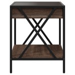 vidaXL Măsuță de cafea cu LED infinity, stejar maro, 40x40x49 cm vidaXL Măsuță de cafea cu LED infinity, stejar maro, 40x40x49 cm