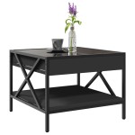vidaXL Măsuță de cafea cu LED infinity, negru, 50x50x38 cm vidaXL Măsuță de cafea cu LED infinity, negru, 50x50x38 cm