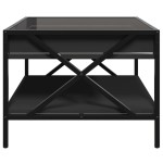 vidaXL Măsuță de cafea cu LED infinity, negru, 50x50x38 cm vidaXL Măsuță de cafea cu LED infinity, negru, 50x50x38 cm