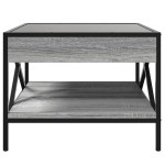 vidaXL Măsuță de cafea cu LED infinity, gri sonoma, 50x50x38 cm vidaXL Măsuță de cafea cu LED infinity, gri sonoma, 50x50x38 cm