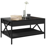 vidaXL Măsuță de cafea cu LED infinity, negru, 70x50x38 cm vidaXL Măsuță de cafea cu LED infinity, negru, 70x50x38 cm