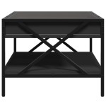 vidaXL Măsuță de cafea cu LED infinity, negru, 70x50x38 cm vidaXL Măsuță de cafea cu LED infinity, negru, 70x50x38 cm