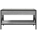 vidaXL Măsuță de cafea cu LED infinity, gri sonoma, 70x50x38 cm vidaXL Măsuță de cafea cu LED infinity, gri sonoma, 70x50x38 cm