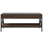 vidaXL Măsuță de cafea cu LED infinity, stejar maro, 90x50x38 cm vidaXL Măsuță de cafea cu LED infinity, stejar maro, 90x50x38 cm
