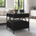 vidaXL Măsuță de cafea cu LED infinity, negru, 50x50x51 cm vidaXL Măsuță de cafea cu LED infinity, negru, 50x50x51 cm