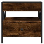 vidaXL Măsuță de cafea cu LED infinity, stejar fumuriu, 50x50x51 cm vidaXL Măsuță de cafea cu LED infinity, stejar fumuriu, 50x50x51 cm