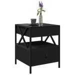 vidaXL Măsuță de cafea cu LED infinity, negru, 40x40x51 cm vidaXL Măsuță de cafea cu LED infinity, negru, 40x40x51 cm