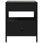 vidaXL Măsuță de cafea cu LED infinity, negru, 40x40x51 cm vidaXL Măsuță de cafea cu LED infinity, negru, 40x40x51 cm