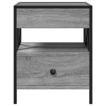 vidaXL Măsuță de cafea cu LED infinity, gri sonoma, 40x40x51 cm vidaXL Măsuță de cafea cu LED infinity, gri sonoma, 40x40x51 cm