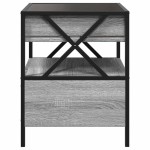 vidaXL Măsuță de cafea cu LED infinity, gri sonoma, 40x40x51 cm vidaXL Măsuță de cafea cu LED infinity, gri sonoma, 40x40x51 cm