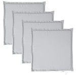 vidaXL Pernă scaun de grădină, 4 buc., gri deschis, 45x45x2 cm, pătrat