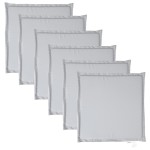 vidaXL Pernă scaun de grădină, 6 buc., gri deschis, 45x45x2 cm, pătrat