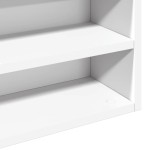 vidaXL Dulap cu vitrină, alb, 100x15x58 cm, lemn prelucrat vidaXL Dulap cu vitrină, alb, 100x15x58 cm, lemn prelucrat