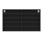 vidaXL Dulap cu vitrină, negru, 100x15x58 cm, lemn prelucrat vidaXL Dulap cu vitrină, negru, 100x15x58 cm, lemn prelucrat