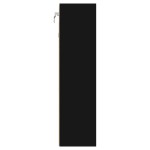 vidaXL Dulap cu vitrină, negru, 100x15x58 cm, lemn prelucrat vidaXL Dulap cu vitrină, negru, 100x15x58 cm, lemn prelucrat