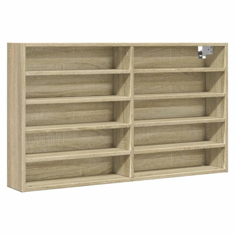 vidaXL Dulap cu vitrină, stejar sonoma, 100x15x58 cm, lemn prelucrat
