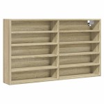 vidaXL Dulap cu vitrină, stejar sonoma, 100x15x58 cm, lemn prelucrat vidaXL Dulap cu vitrină, stejar sonoma, 100x15x58 cm, lemn prelucrat
