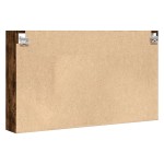vidaXL Dulap cu vitrină, stejar fumuriu, 100x15x58 cm, lemn prelucrat