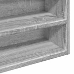 vidaXL Dulap cu vitrină, sonoma gri, 100x15x58 cm, lemn prelucrat vidaXL Dulap cu vitrină, sonoma gri, 100x15x58 cm, lemn prelucrat