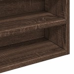 vidaXL Dulap cu vitrină, stejar maro, 100x15x58 cm, lemn prelucrat vidaXL Dulap cu vitrină, stejar maro, 100x15x58 cm, lemn prelucrat