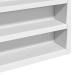 vidaXL Dulap cu vitrină, alb, 100x8,5x75 cm, lemn prelucrat