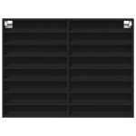 vidaXL Dulap cu vitrină, negru, 100x8,5x75 cm, lemn prelucrat vidaXL Dulap cu vitrină, negru, 100x8,5x75 cm, lemn prelucrat